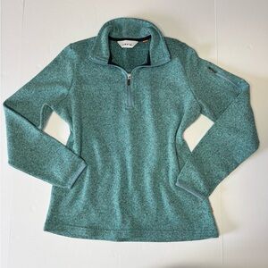 Orvis Women’s Teal Quarter zip Sweater - Medium